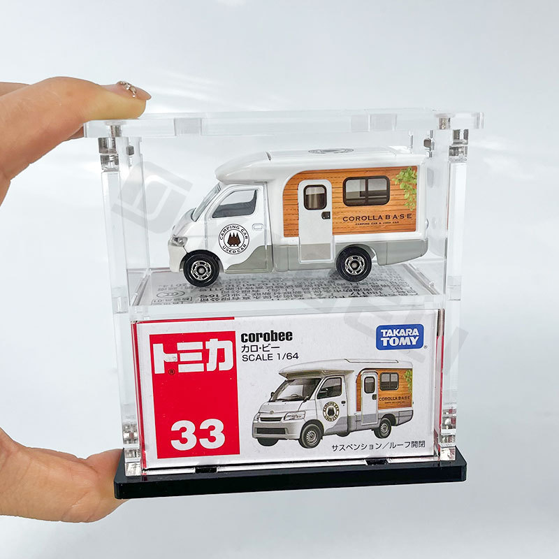 New Arrival transparent Customized Detachable 1/64 Hot Wheel Acrylic Display Case for Model Car Display