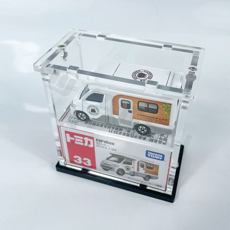 New Arrival transparent Customized Detachable 1/64 Hot Wheel Acrylic Display Case for Model Car Display