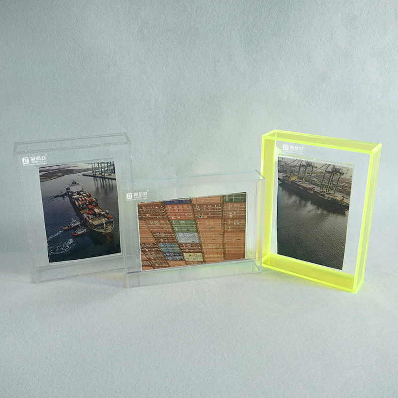 High quality Acrylic Picture Frame 4x6 Clear Double Sided Photo Frame Magnetic  Photo Frames