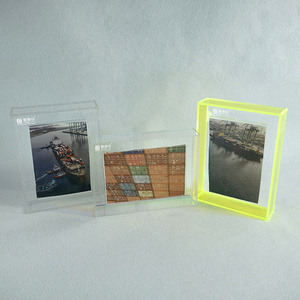 High quality Acrylic Picture Frame 4x6 Clear Double Sided Photo Frame Magnetic  Photo Frames