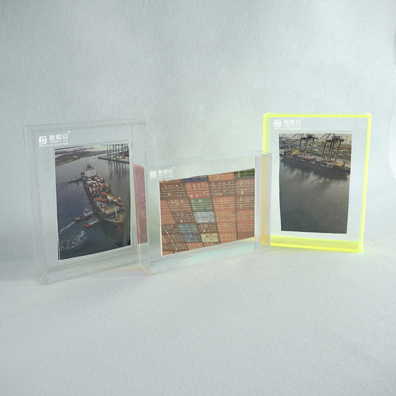 High quality Acrylic Picture Frame 4x6 Clear Double Sided Photo Frame Magnetic  Photo Frames