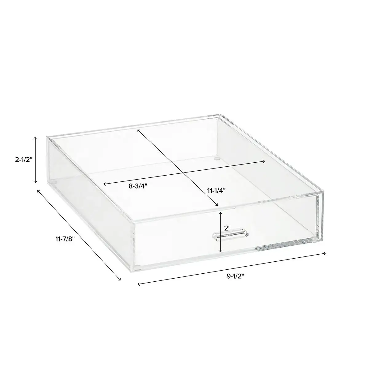 Yageli Custom Popular Clear Luxury Portrait Acrylic Paper Drawer Acrylic File Organizer with Drawer