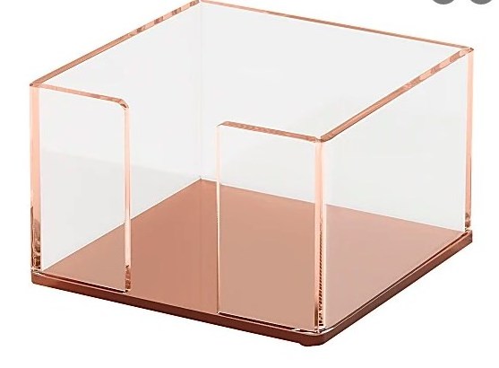 China manufacture wholesale custom tabletop square clear acrylic memo holder acrylic notepad holder