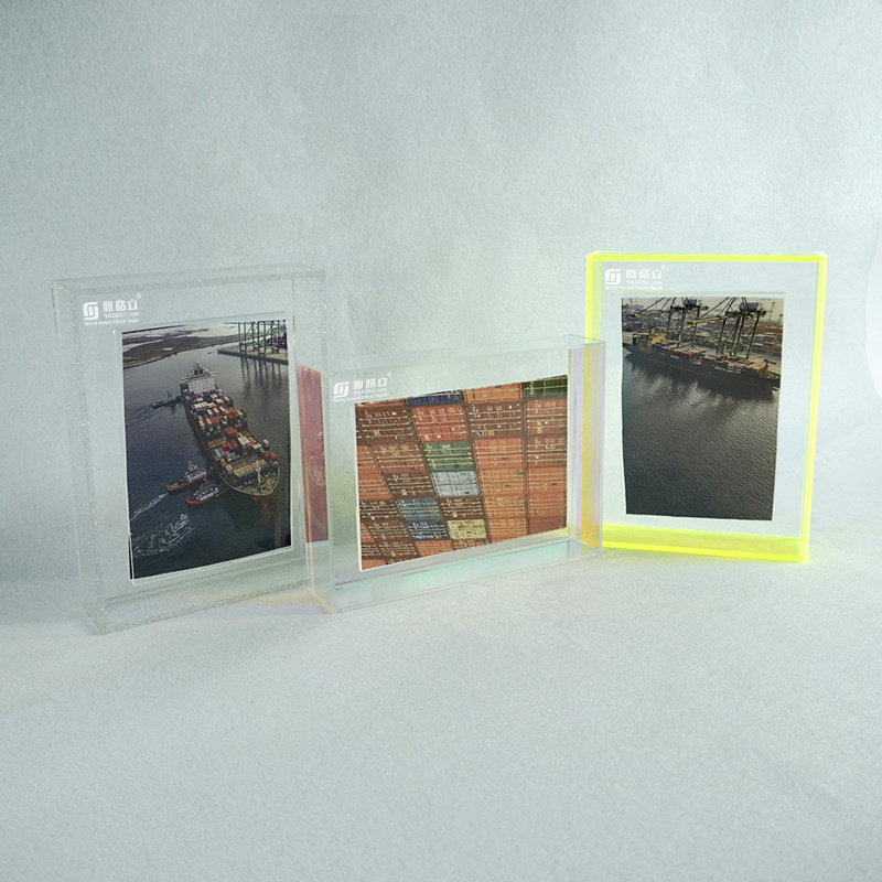 High quality Acrylic Picture Frame 4x6 Clear Double Sided Photo Frame Magnetic  Photo Frames