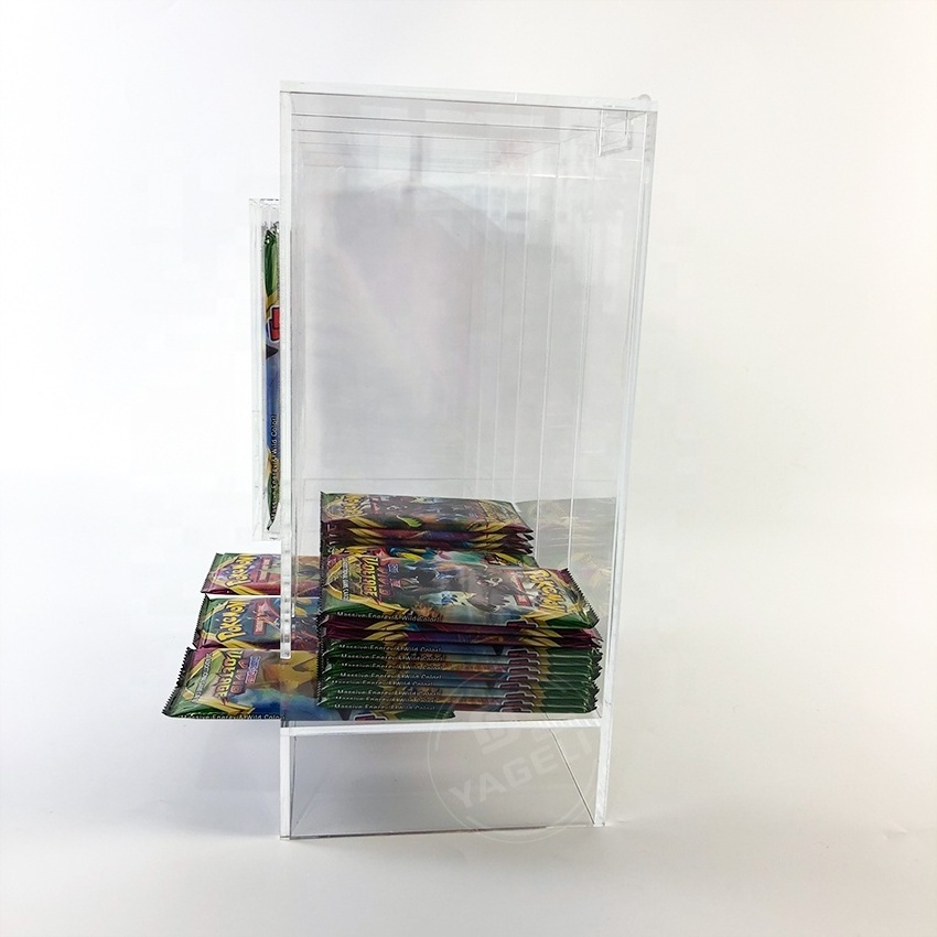 YAGELI custom factory transparent manufacturer wholesale Pokemon TCG 6 slot acrylic card pack dispenser