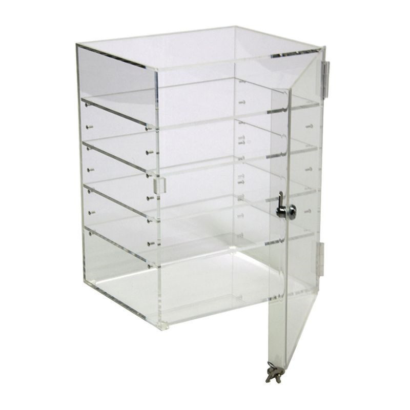 wholesale counter top display case clear acrylic display box with lock