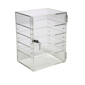 wholesale counter top display case clear acrylic display box with lock