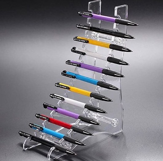 12 Layers Clear Acrylic Display Stand for Pen or pencil