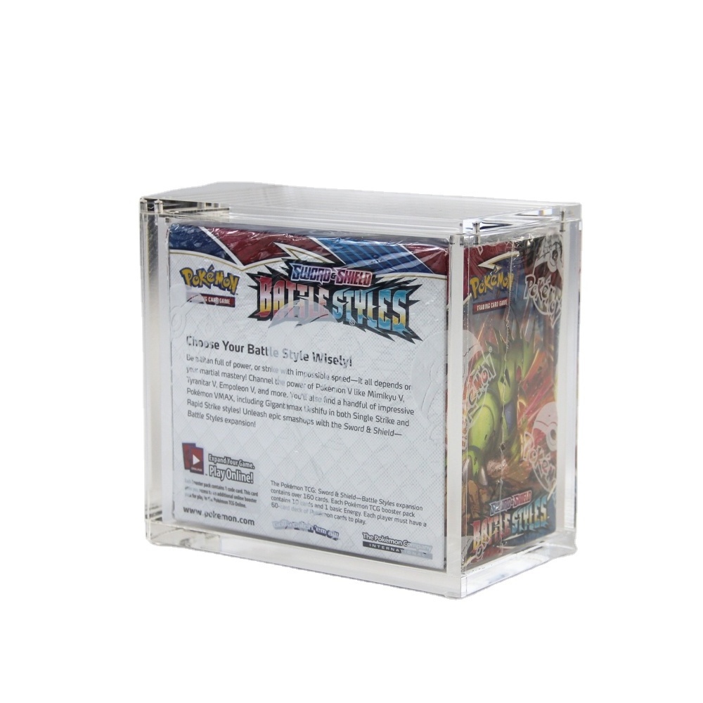 Wholesale pokemoned tcg booster storage box acrylic display case pokemoned cards lost origin booster case