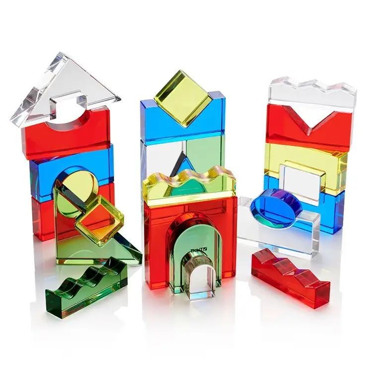 YAGELI new perspex lucite board game accessories colorful acrylic block toy