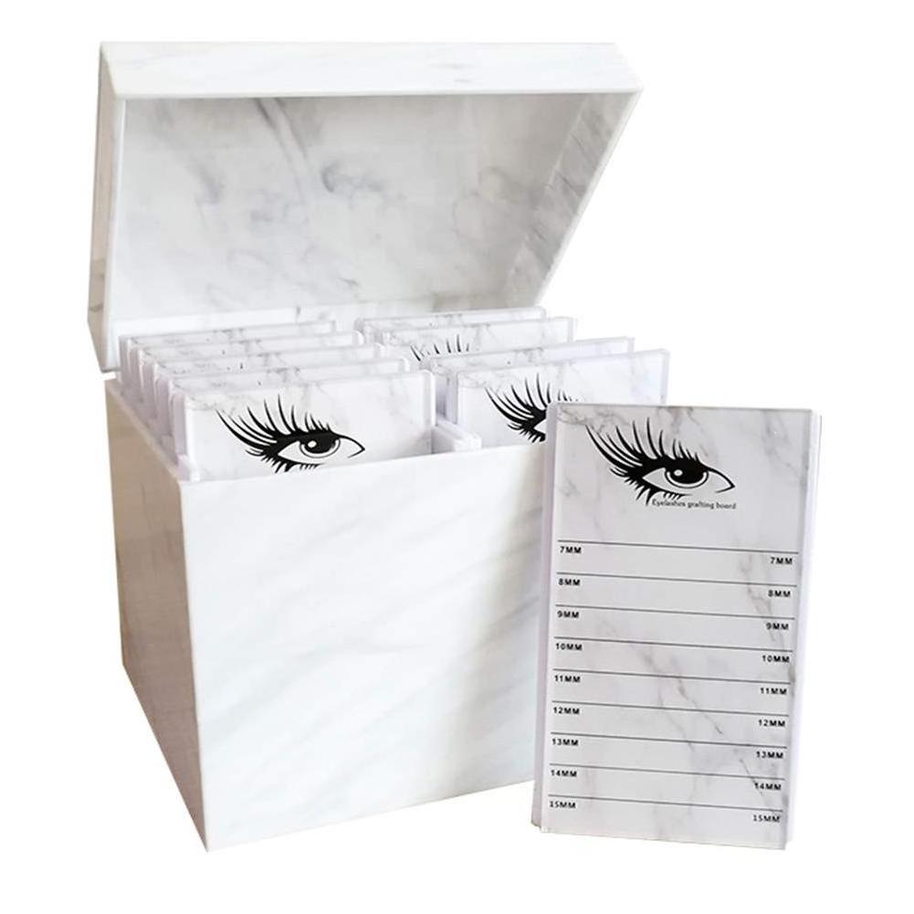 10 Layers marble Acrylic Eyelash Storage Box Eyelash Extension Tool Acrylic False Eyelash Organizer