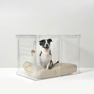 Yageli Factory Custom Lucite Peg Dog House Easy Assembly Acrylic Pet Cage Crate For Puppy And Cats