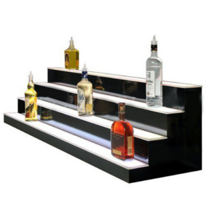 Custom design clear acrylic beer display with led light liquor bottle glorifier display for bar