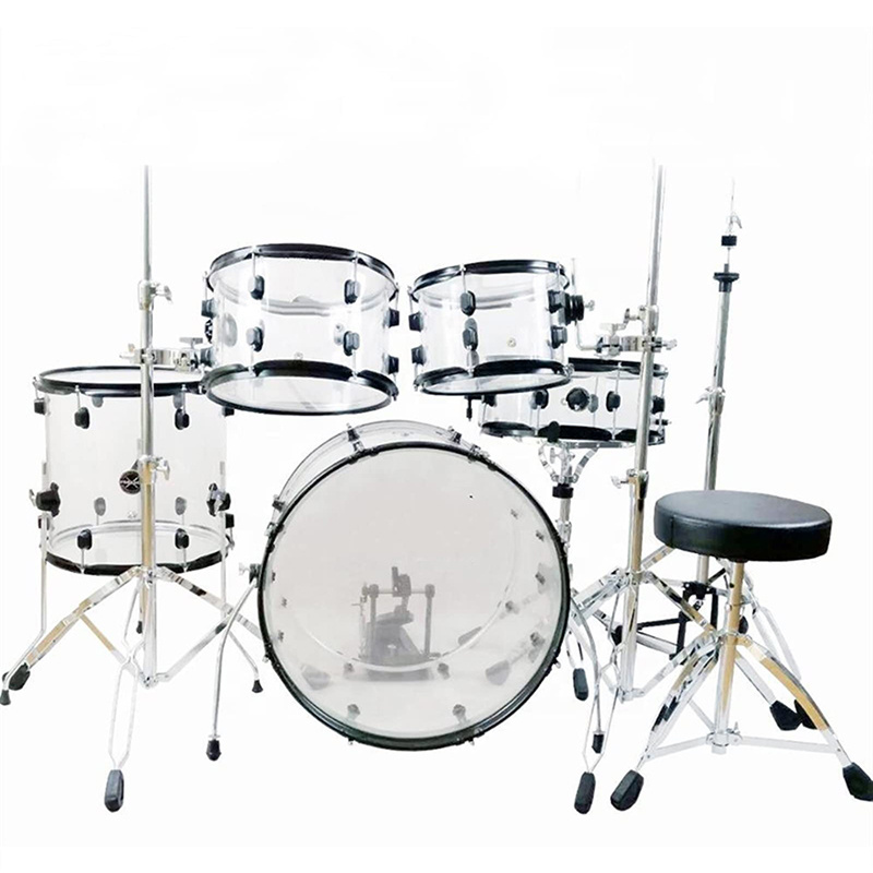 Custom Size Acrylic Transparent Drum Kit Set Percussion Instruments Snare Drum