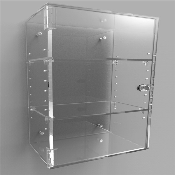 custom clear acrylic display cabinet locking clear acrylic display case with lock