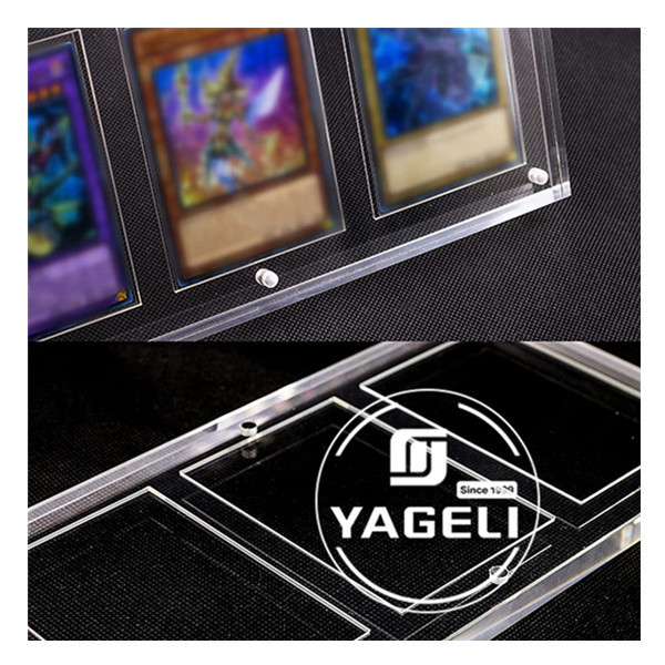 YAGELI UV protection magnetic card holder acrylic clear graded cards display frame for MTG football baseball sports card