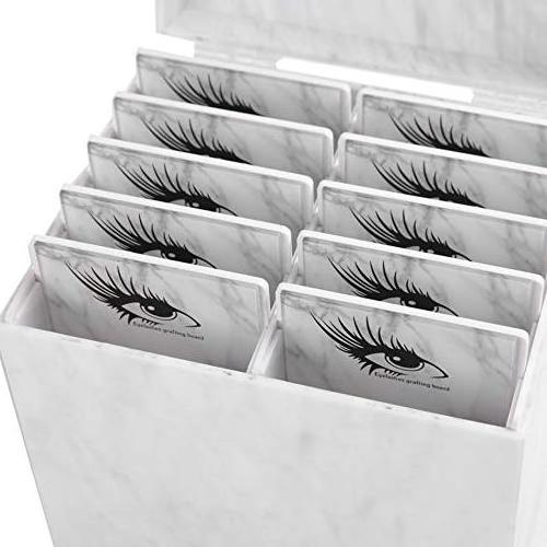 10 Layers marble Acrylic Eyelash Storage Box Eyelash Extension Tool Acrylic False Eyelash Organizer