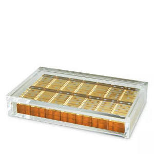 Manufacturer Handmade Large Acrylic Dominoe Set Dominoes Storage Box For Gifts