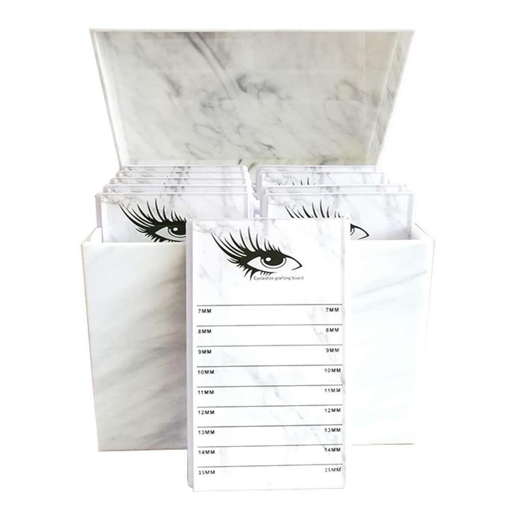 10 Layers marble Acrylic Eyelash Storage Box Eyelash Extension Tool Acrylic False Eyelash Organizer