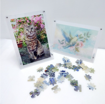 Custom Made Acrylic Puzzle Frames Jigsaw Puzzle Photo Display Frame