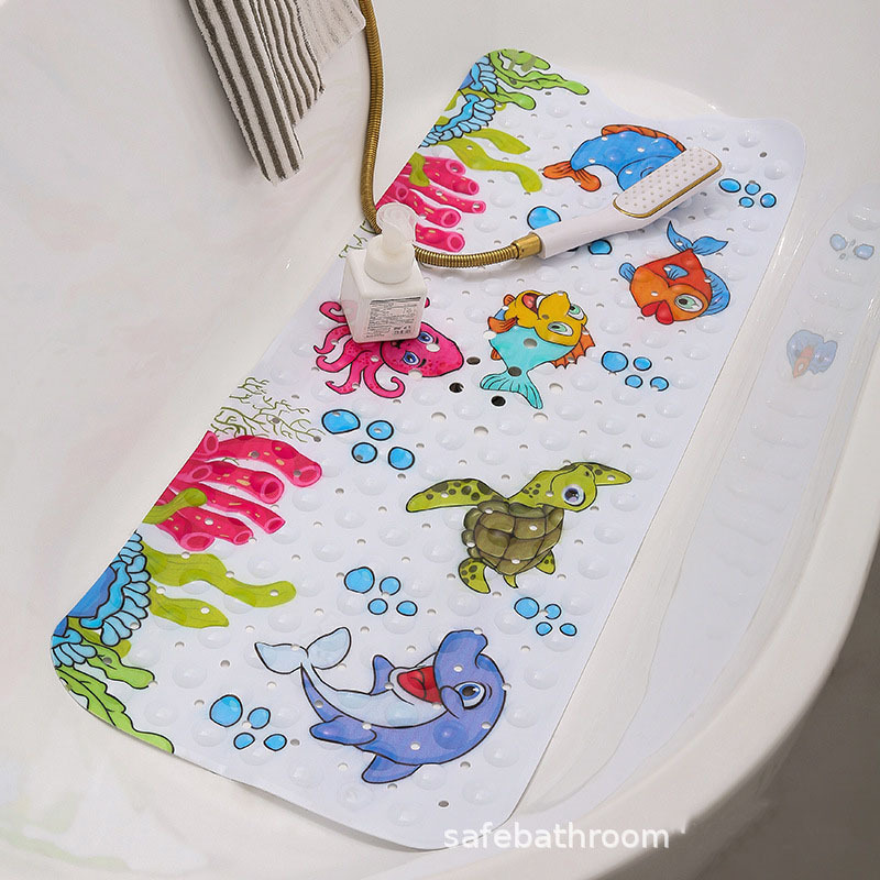 40*100 CM Extra Long Bathtub Mat Non Slip Comfortable Bathroom Mat for Kids