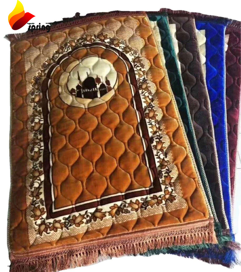 80*120 Muslim Quilted Thick Prayer Soft Carpet Turkish Memory Foam Padded Folding Prayer Mat