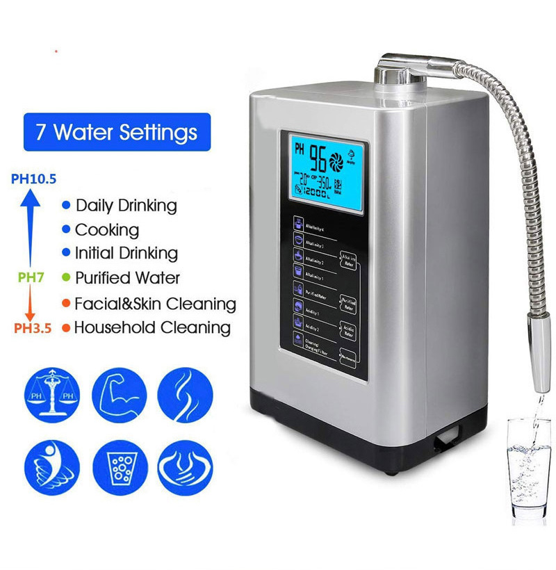 New Design Commercial Kangen Water Machine 5/7 Plate PH Antioxidant Alkaline Water Ionizer Korea Alkaline Water Machine