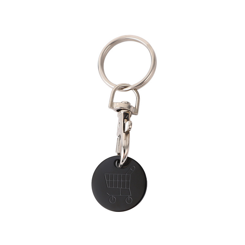 Trolley Token Keyring Metal Shopping Trolley Token Keychain Trolley Unlock Release Key Ring