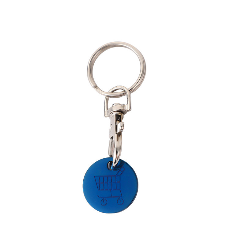 Trolley Token Keyring Metal Shopping Trolley Token Keychain Trolley Unlock Release Key Ring