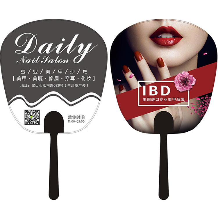 Cheap wholesale Hand Fan Round Plastic Hand Held Fan for Advertising Gift