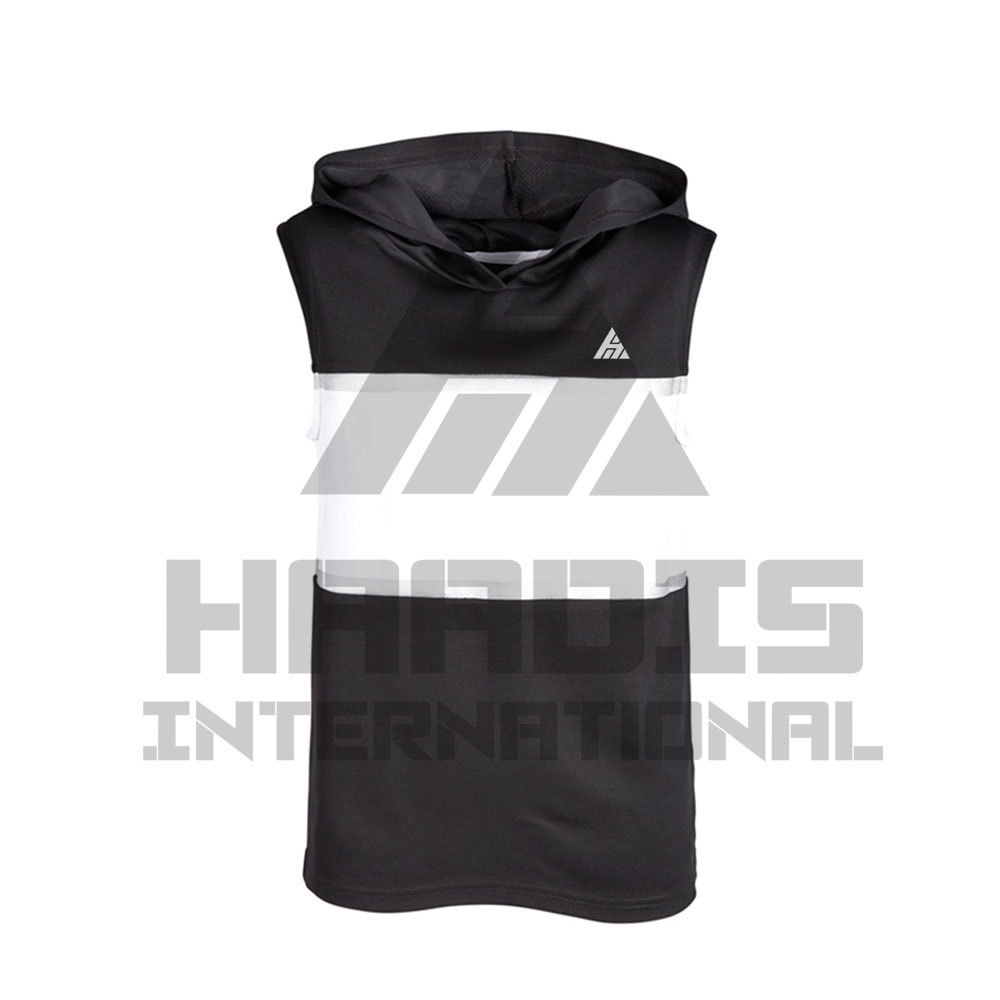 2023 Wholesale men Pullover sleeveless Hoodies Custom Hodes OEM logo print Men Sleeveless Hoodies