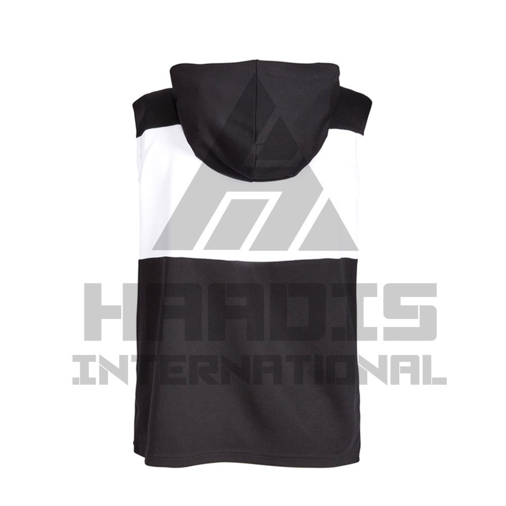 2023 Wholesale men Pullover sleeveless Hoodies Custom Hodes OEM logo print Men Sleeveless Hoodies