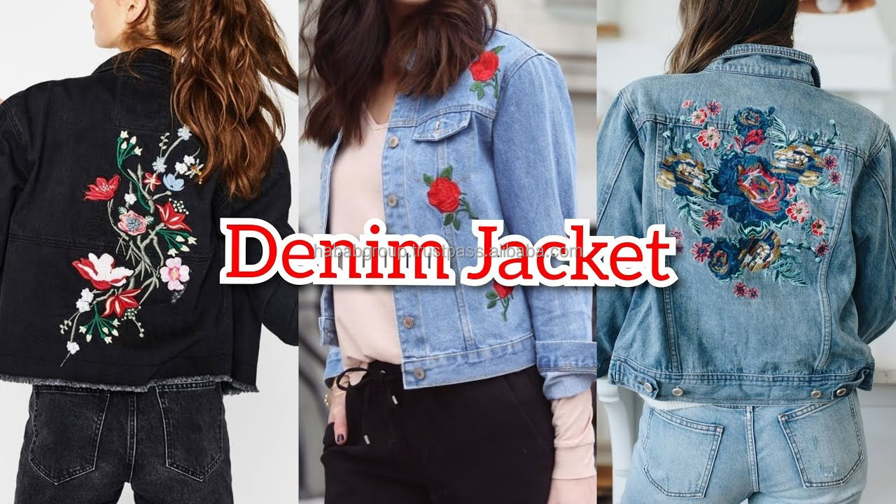 New Arrival Customized Latest Fashion Jean Jacket Wholesale Denim Jean Jacket  Women Fashionable Yellow Denim jacket