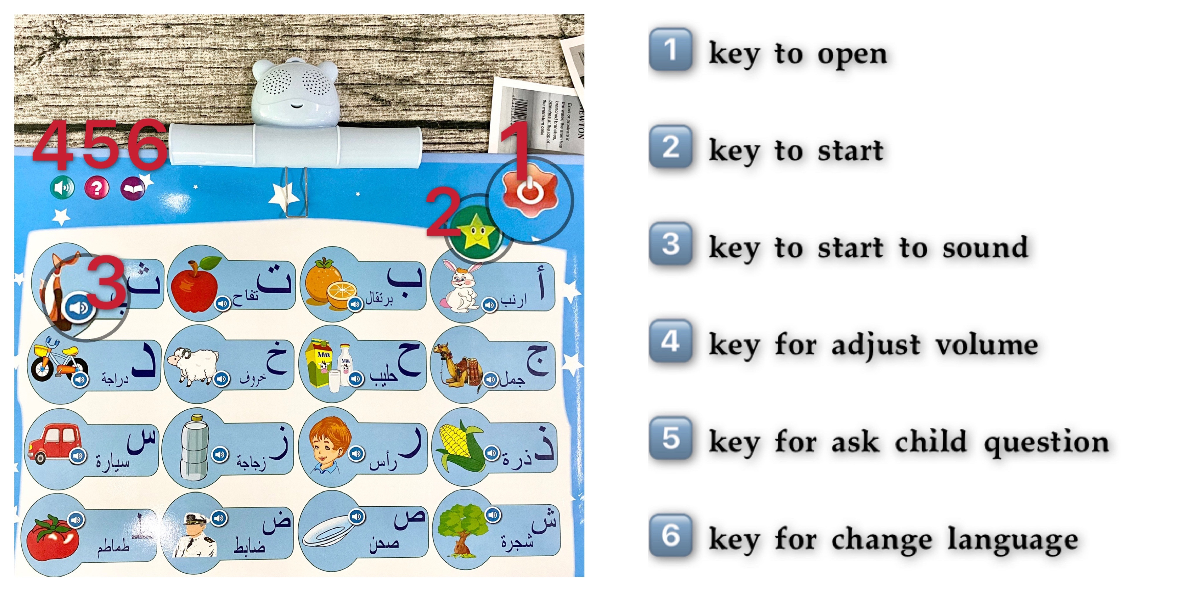 islamic book for kids QT0857 arabic learn book pen talk