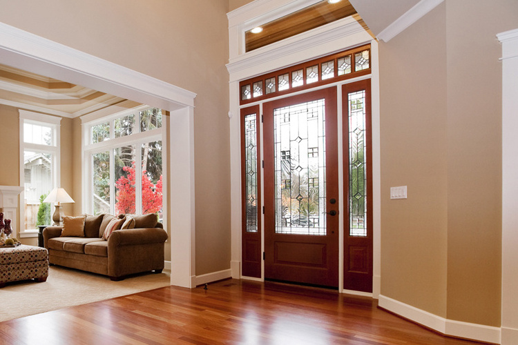 American Traditional Style Models Mahogany Solid Wood Main Entrance Exterior Front Doors Design