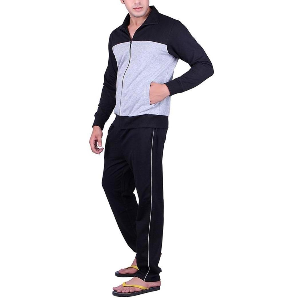 jogger suit men tracksuit zipper cotton sweat suit sport men zip up sports wear