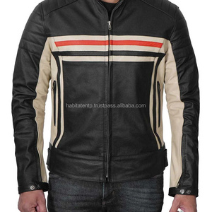 Men Black Racer Leather Jacket