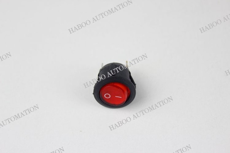 KCD105 round head rocker switch red green yellow colors with led 2position 3pins led lighting boat switch