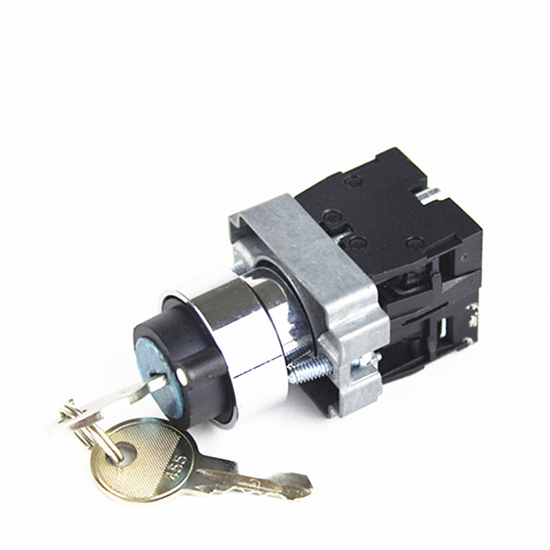 XB2 22mm Panel Mounted Key Rotary Start Locking or Self reset Pushbutton Switch 2Positions/3Positions XB2-BG