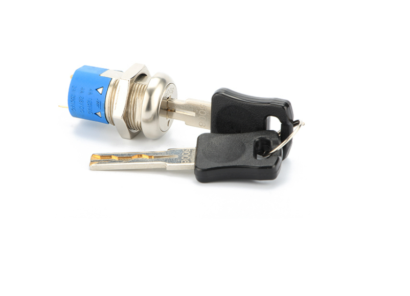 New model HB217  zinc alloy 19mm Washing machine electronic key switches with 2 position key switch