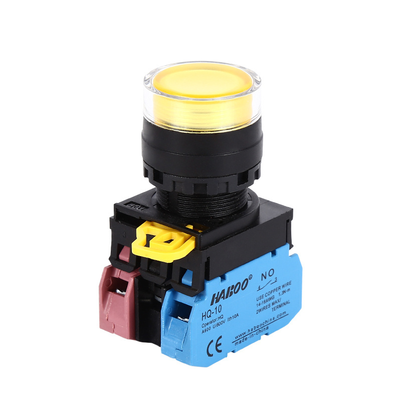 22mm IDEC Similar YW1L-MF2E11Q Illuminated LED Lighting On-Off Waterproof 24V 220V momentary pushbutton switch manufacturers