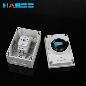 HABOO OEM Switch Disconnectors Solar Electrical AC 3P 1000VDC 32A IP66 Waterproof Isolator Switch For Solar Power System