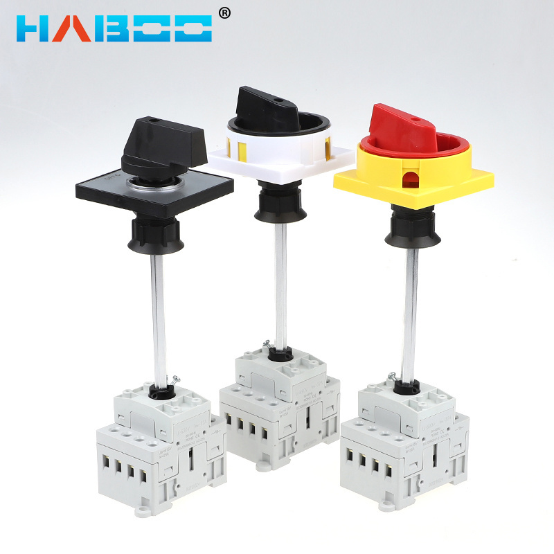 HABOO Isolator Disconnect Switch With Padlock 40A 3P/4P 2 Position On-off Rotary Cam Switches Cabinet Control