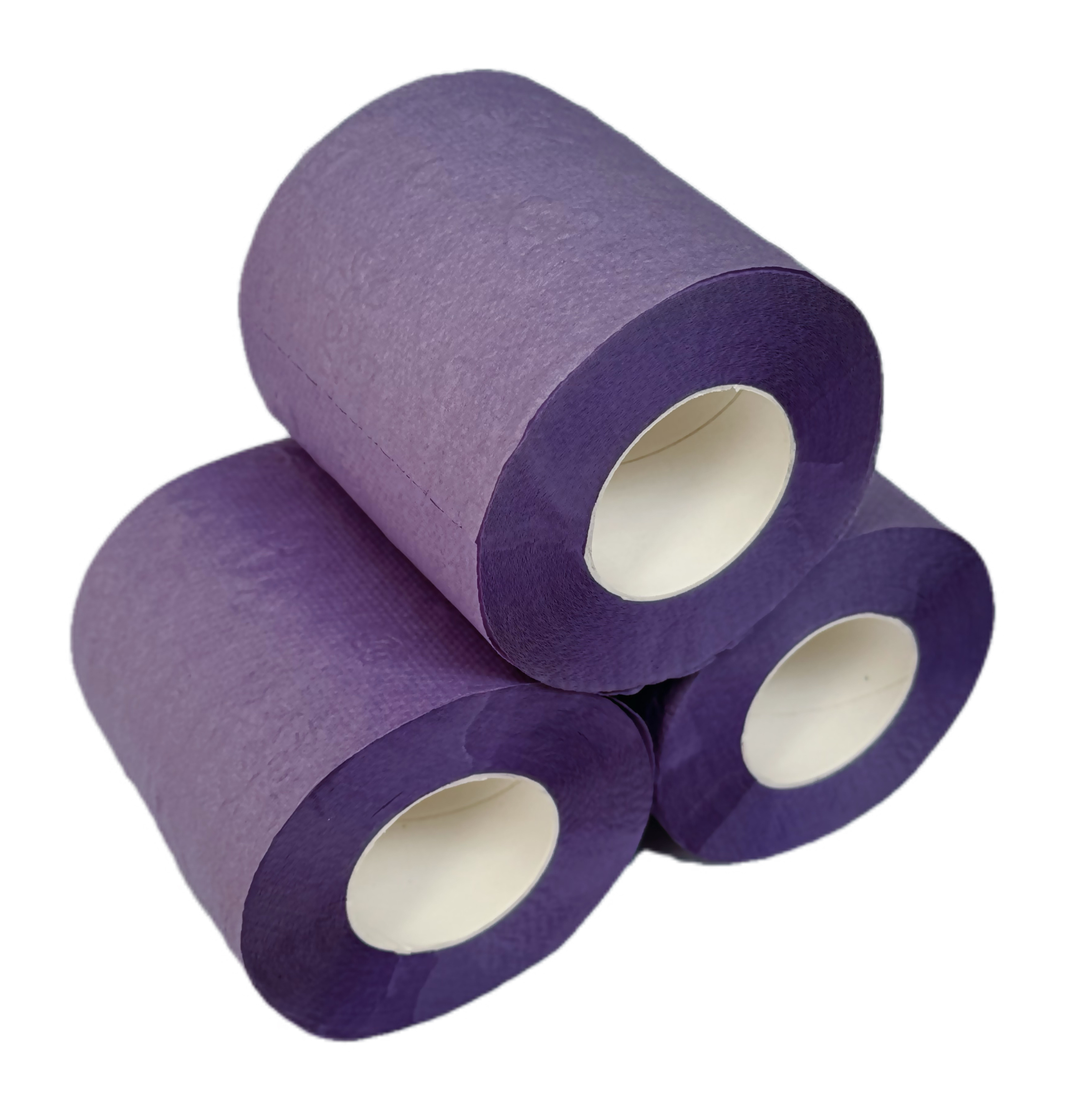 Factory direct wholesale cheap high quality 2/3 ply virgin wood pulp Color customized toilet roll purple toilet paper