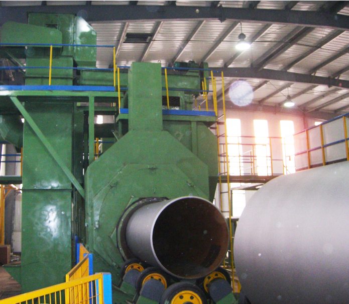 Steel Pipe Shot blasting Machine/Steel tube wheel blasting equipment/ pipe cleaning abrasive blasting machine