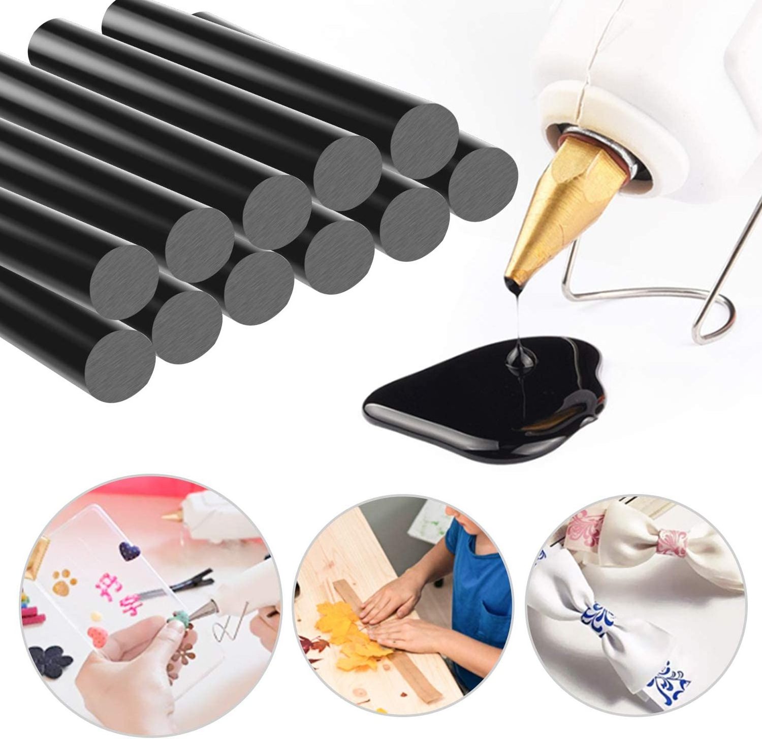 36pcs China Made Dent Repair Tool Black Colour Hot Melt Glue Stick for Glue Gun