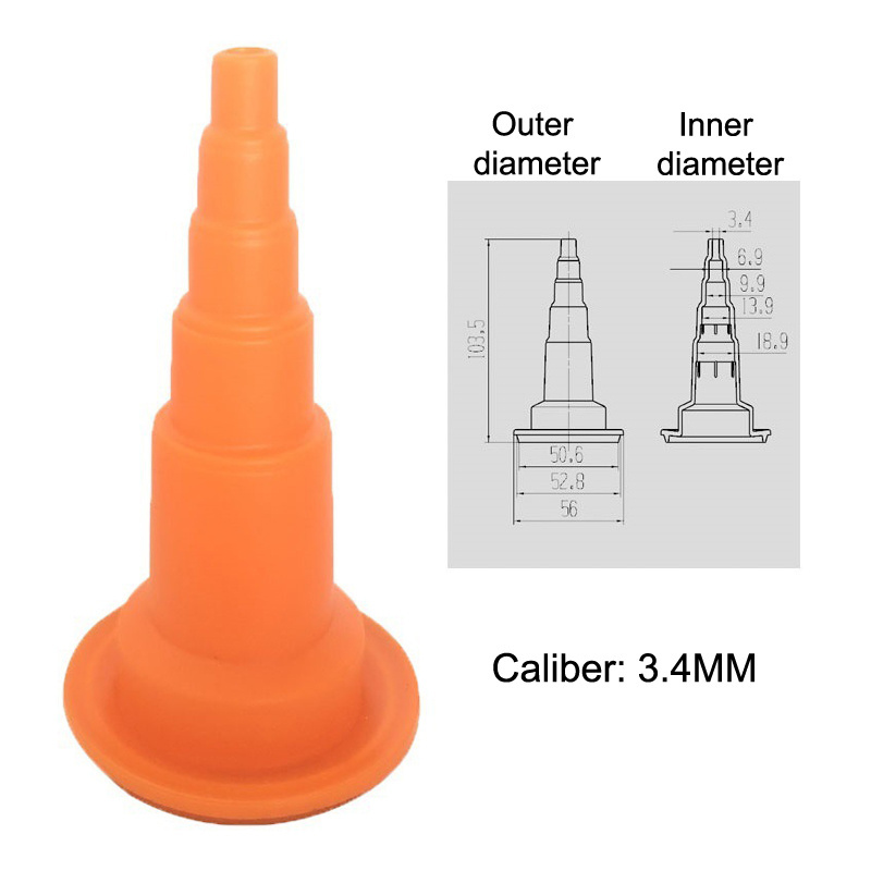 Orange Variety Caliber 3.2/ 3.4/ 4.9/ 5.9mm Caulking Gun Accessories Glass Glue Nozzle for Door and Window