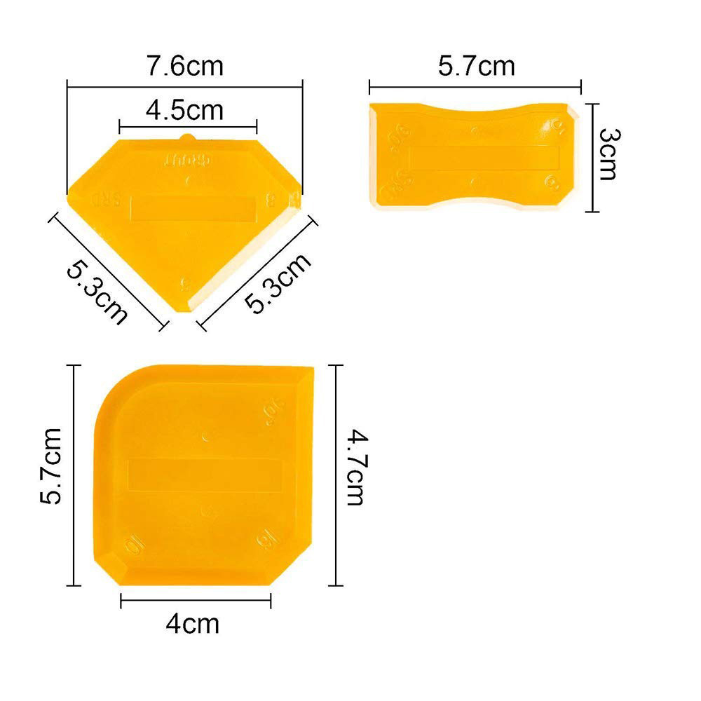 Silicone Sealant Spatula with Brush and Stainless Steel Blade