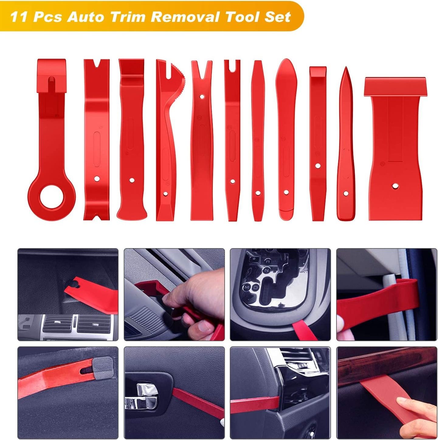 New Nylon and Glass fiber 40Pcs Trim Removal Tool Auto Terminal Removal Key Tool with Hook and Pick Set