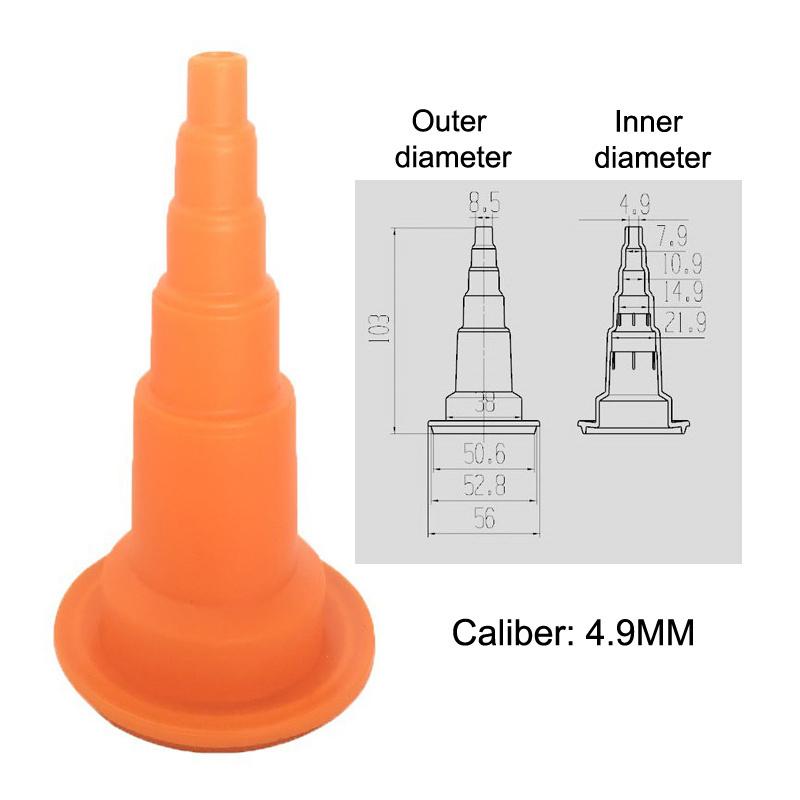 Orange Variety Caliber 3.2/ 3.4/ 4.9/ 5.9mm Caulking Gun Accessories Glass Glue Nozzle for Door and Window